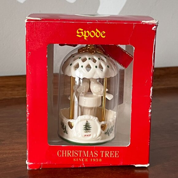 Spode Our First Christmas 2003 Ornament Doves Love Birds in Box Holiday Vintage - Picture 2 of 10
